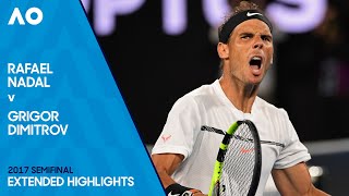 Rafael Nadal v Grigor Dimitrov Extended Highlights  Australian Open 2017 Semifinal [upl. by Linnea]