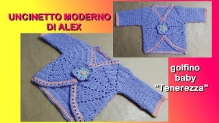 GOLFINO BABY TENEREZZA TUTORIAL TUTTE LE TAGLIE Alex Crochet [upl. by Srednas218]