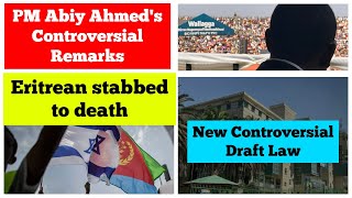 PM Abiy Ahmeds Controversial Remarks  Eritreans stabbed to death  New controversial draft law [upl. by Nnylyrehc600]