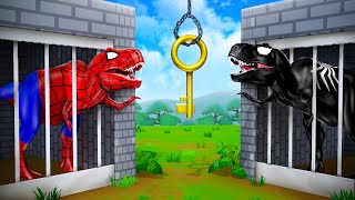 Red Trex vs Black Trex  Super Dinosaurs Crazy Jail Escape  Jurassic Dinosaurs Comedy Cartoons [upl. by Neve]