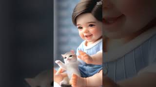 Babys playing ai cute baby ytshorts youtubeshorts trending [upl. by Lanny]