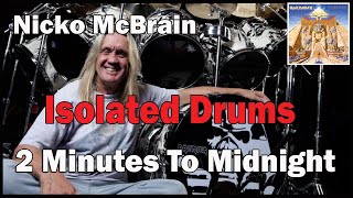 Nicko McBrain  2 Minutes To Midnight  With COUNT IN isolateddrums ironmaiden [upl. by Yrogreg38]