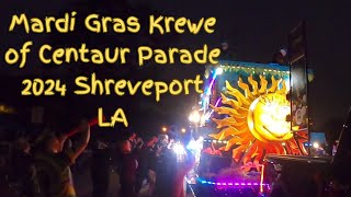 Mardi Gras Krewe of Centaur Parade 2024 Shreveport LA [upl. by Halbert]