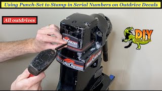 How to stamp punch in boat serial number to sticker decal [upl. by Stanford88]