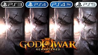 God of War 3  PS3 vs PS4 vs PS4 Pro vs PS5  Graphics Comparison Side by Side 4K [upl. by Kcirneh]