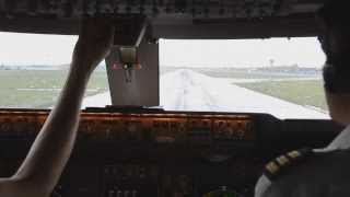 Cockpit Boeing 747400F  Monsoon TakeOff Madras India [upl. by Adneral]