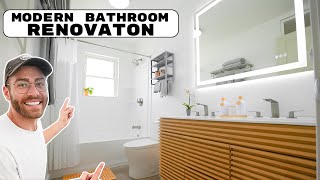 I Spent 2000 To Gain 10000 In Equity DIY MODERN BATHROOM RENOVATION [upl. by Notseh]