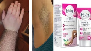 underarms hair removal by Veet cream armpit trending viral hairremovalcream removeunwantedhair [upl. by Nerrak875]