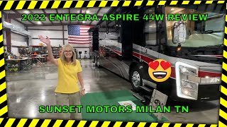 2022 ENTEGRA ASPIRE 44W BATH amp 12 450 HP CLASS A DIESEL REVIEW FOR SALE WWWSUNSETMOTORSCOM [upl. by Akinyt726]