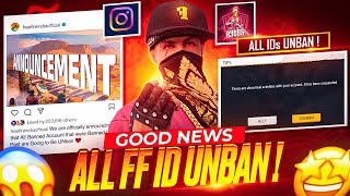 Good News For Free Fire Player 😍 All Free Fire BAN ID UNBAN  How to Unban Free Fire Account [upl. by Fabrienne304]