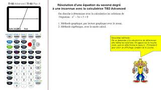 Résolution déquations du second degré TI82 Advanced [upl. by At]