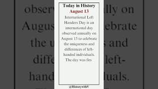 International Left Handers Day  August 13 [upl. by Shornick]