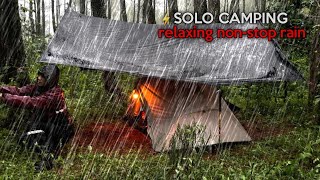 rekaxing camping tent overnight heavy rain thunderstorme  asmr [upl. by Parrisch]