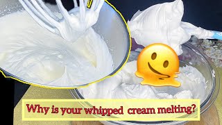 9 Reasons Why Your whipped cream frosting is MELTING cakenthings whippedcream frosting howto [upl. by Whitelaw]