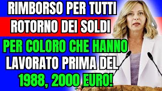 🚨 Giustizia Incredibile Scopri Se Hai 💰 DIRITTO A UNA FORTUNA Se Hai Lavorato Prima del 1988 [upl. by Phillipp]