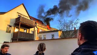 Wurzen  Feuer auf Balkon nach lautem Knall [upl. by Nolek832]