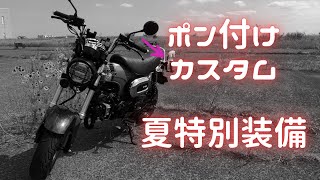 ダックス１２５カスタム 夏ツーリング必需品 そこそこ快適装備 ホンダ dax125 [upl. by Egidio257]