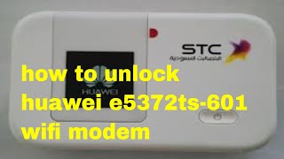 How to unlock huawei e5372ts 601 wifi modem [upl. by Weidman]