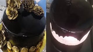 Chocolate Mirror Glaze كلاصاج الشوكولاته اللامعGlacage chocolat miroir [upl. by Assena]