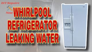 How to Fix Whirlpool Refrigerator Leaking Water amp Ice Build Up  Not Draining  Model ED5NHGXVQ01 [upl. by Chaim]