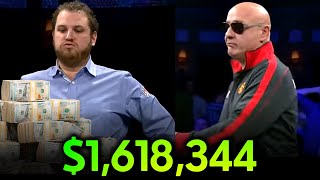 1618344 to First at WPT World Championship Final Table [upl. by Sivlek]