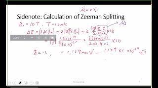 L141 Zeeman Splitting Calculation Spin Qubit [upl. by Zeret]