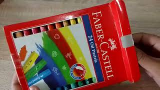 Unboxing Faber Castell 24 Oil Pastels💖 [upl. by Ellevel]