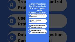 In FTP the client contacts the server using  transport protocol [upl. by Peterman]