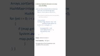 Removing Duplicate Elements from an Array Using HashMap in Java javacoding javainterview hashmap [upl. by Anitserp]
