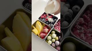 Make frozen fruit with me asmr food asmrfood satisfying fruit yogurt healthyfood lifestyle [upl. by Trixie]