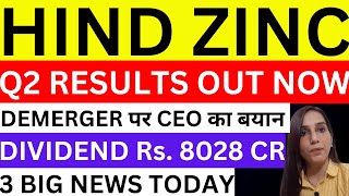 Hindustan zinc demerger पर CEO का बयान  Hindustan zinc Q2 results  HZL OFS  stocks  dividend [upl. by Chip442]