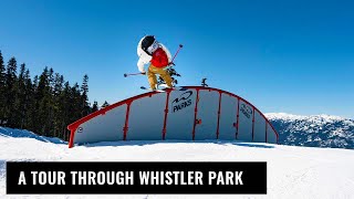 A Tour Through Whistler Terrain Park On Skis [upl. by Ibmat57]