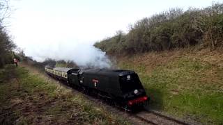 34007 Wadebridge nears Washford with the Atlantic Coast Express [upl. by Hey]