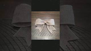 Simple Burlap Ribbon Bow  DIY diy shorts bow [upl. by Pickett]