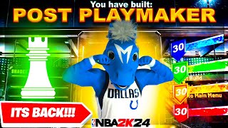 POST PLAYMAKER IS BACK IN 2K24 RARE… BEST CENTER BUILD 2K24 [upl. by Eissehc]