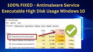 ✅100 FIXED  Antimalware Service Executable High Disk Usage Windows 10 2023 [upl. by Alroi]