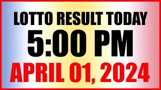 Lotto Result Today 5pm April 1 2024 Swertres Ez2 Pcso [upl. by Omero]