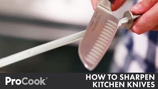 How to Sharpen Kitchen Knives  Care Advice from ProCook [upl. by Gine]