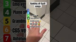 Ranking all Gyatt songs [upl. by Eivad]