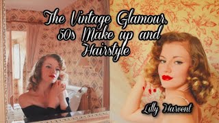 The Vintage Glamour 50s Makeup and Hair Tutorial EN [upl. by Dub]