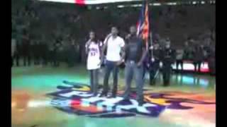 Brian McKnight amp Sons  National Anthem Phoenix Suns Opening [upl. by Roswald]