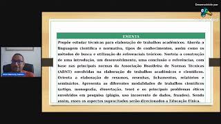 Aula de Metodologia da Pesquisa Educação Física Uncisal [upl. by Kos]