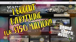 I BOUGHT everything in Warstock Cache and Carry for 150M  GTA 5 Online [upl. by Ylekalb]