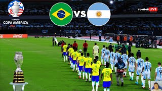 Argentina vs Brazil  Copa America 2024 USA  Full Match  Messi vs Vinicius  PES Gameplay [upl. by Nerua937]