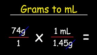 How To Convert Grams to Milliliters  g to mL [upl. by Assina]