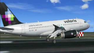 FS2004 Volaris PueblaCancun [upl. by Eilah810]