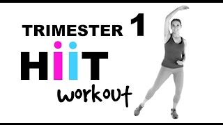 PREGNANCY EXERCISE  FIRST TRIMESTER WORKOUT  PRENATAL HIIT ROUTINE [upl. by Magdalen430]