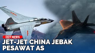 CUMA HITUNGAN MENIT Jet jet Tempur China Pergoki Pesawat Intai Canggih Amerika di Selat Taiwan [upl. by Annahoj]