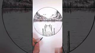 scenery pencil drawing 🎨  viral  Art sketch  trending Art sketch short  viral Art [upl. by Nawad146]