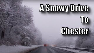 Driving From Rhuallt North Wales to Chester England in the snow 19th November 2024 [upl. by Sherry151]